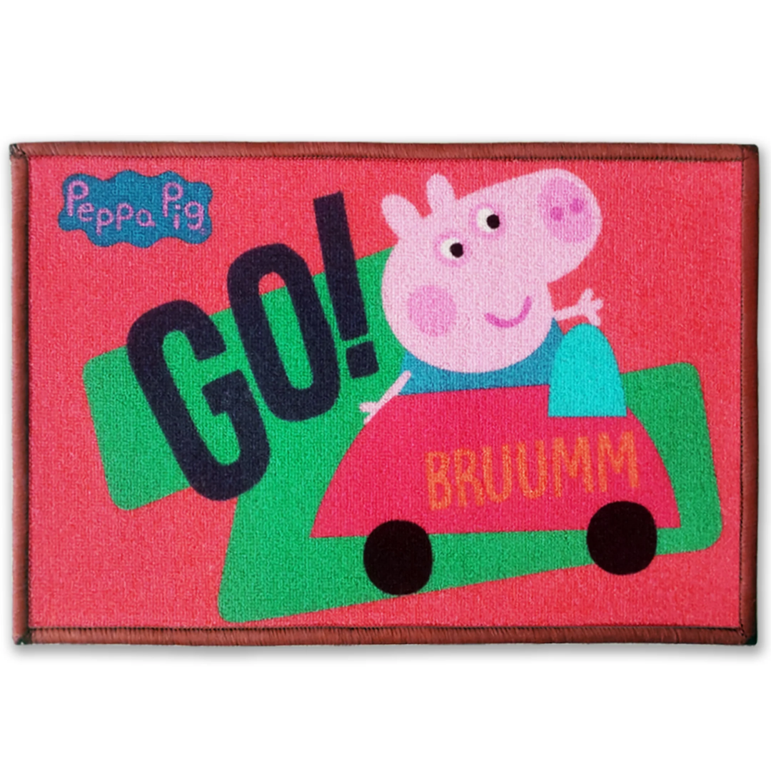 Bring fun and functionality home with the Peppa Pig “Go Bruumm” Anti-Skid door mat by Athom Living — soft, easy to clean, and ideal for kids’ bedrooms, play areas, or entryways.