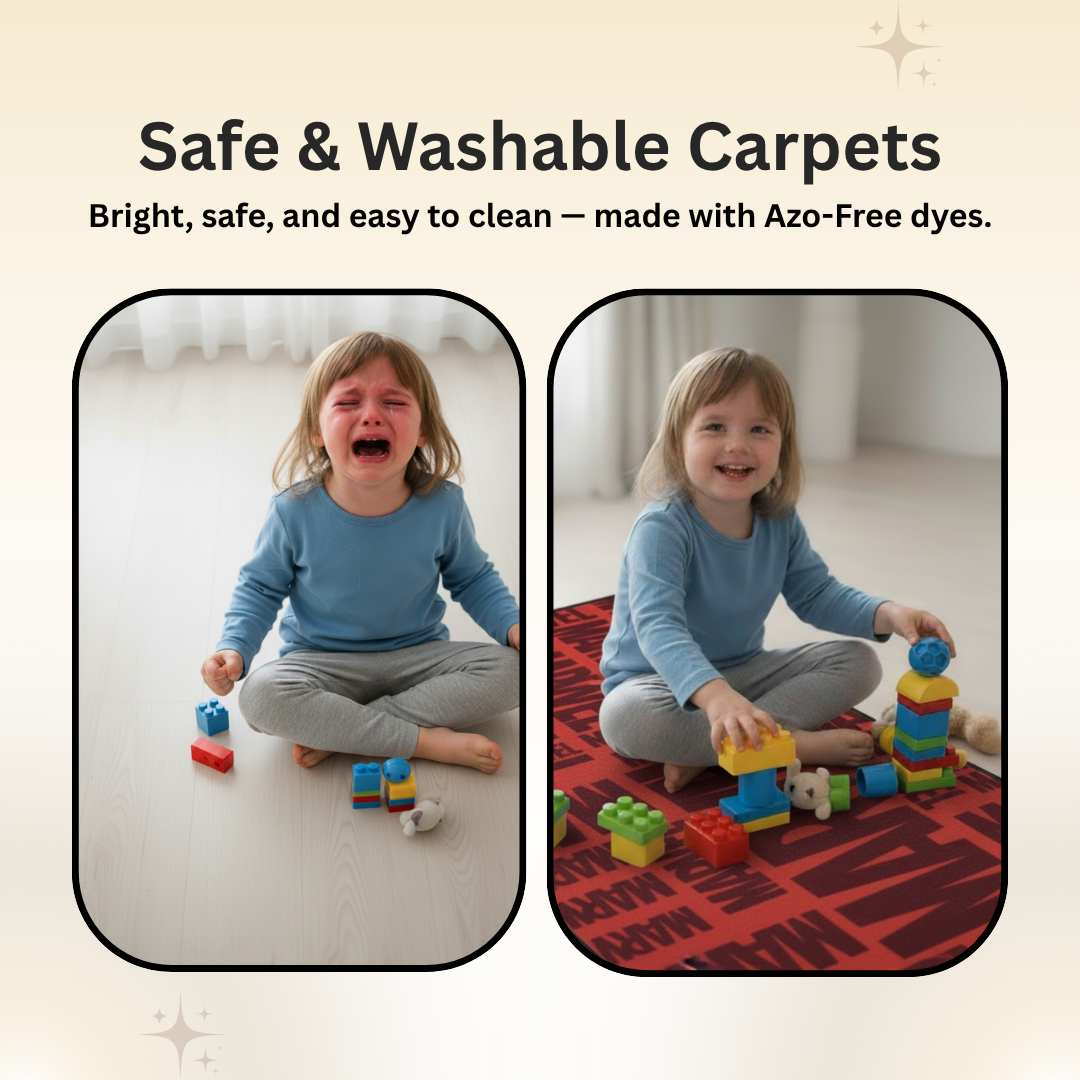 Bring superhero excitement to your child’s room with this Red Marvel themed kids runner carpet, 60x140 cm by Athom Living, crafted for comfort, fun, and easy maintenance.