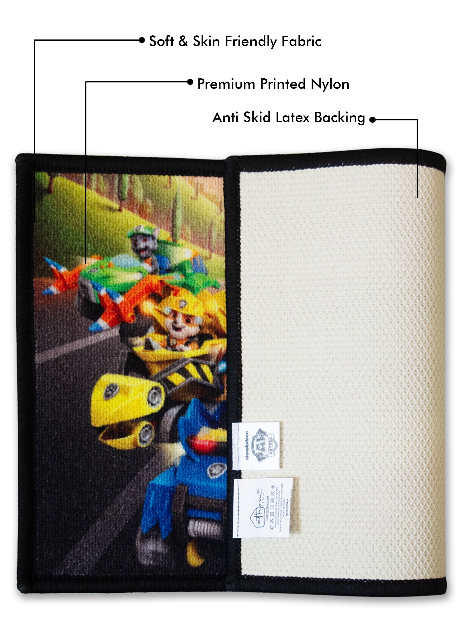 Colorful Paw Patrol Big City Bigger Adventure kids doormat set, premium nylon, anti-skid, 37x57 cm, pack of 2.