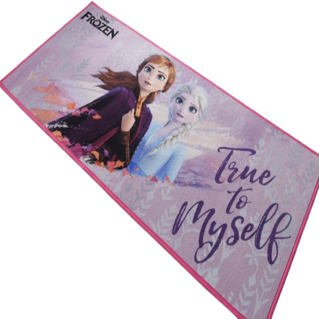 Create a magical winter-themed room with Athom Living Disney Frozen themed runner carpet, offering soft fabric, colorful character prints, and anti-slip design for a perfect kids’ runner carpet.