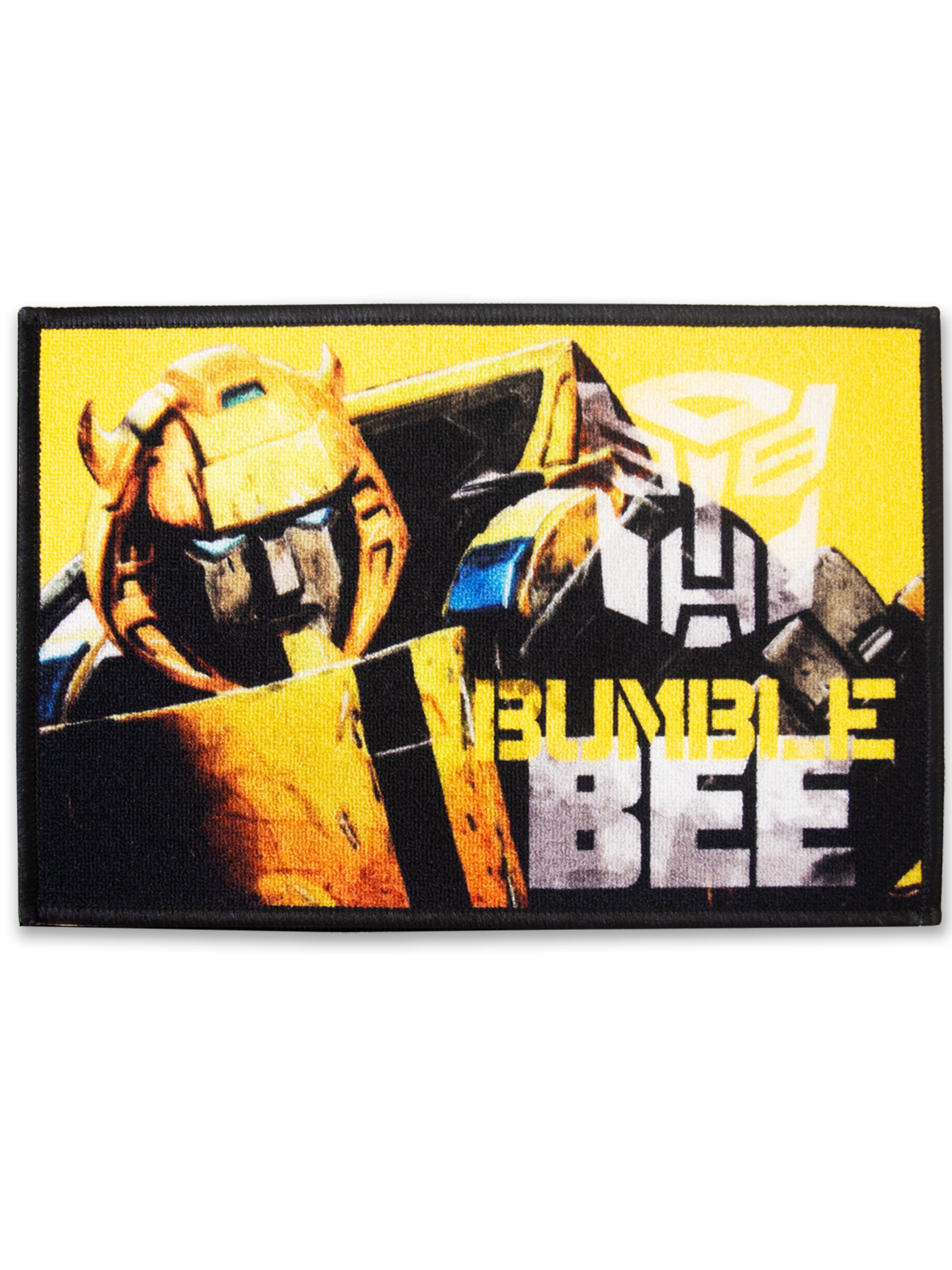 Cute and Functional Kids Doormat – Transformer "Bumble Bee" Theme by Athom Living, Soft Printed Nylon, Medium 37x57 cm, Anti-Skid Latex Backing Ensures Grip, Perfect for Playroom or Bathroom.