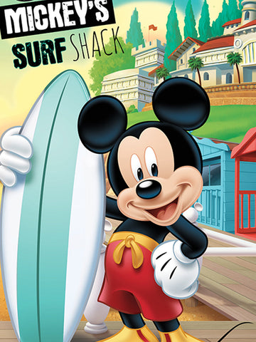 Disney Mickey's Surf Shack Mickey Mouse Cotton Single Bedsheet Set with Runner Carpet