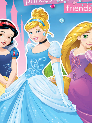 Disney Princess Belive In Friendship Cotton Double Bedsheet Set With Runner Carpet
