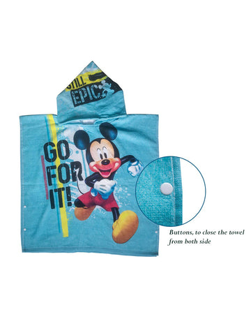 Disney Go For It Mickey Mouse Kids Hooded Poncho Towel