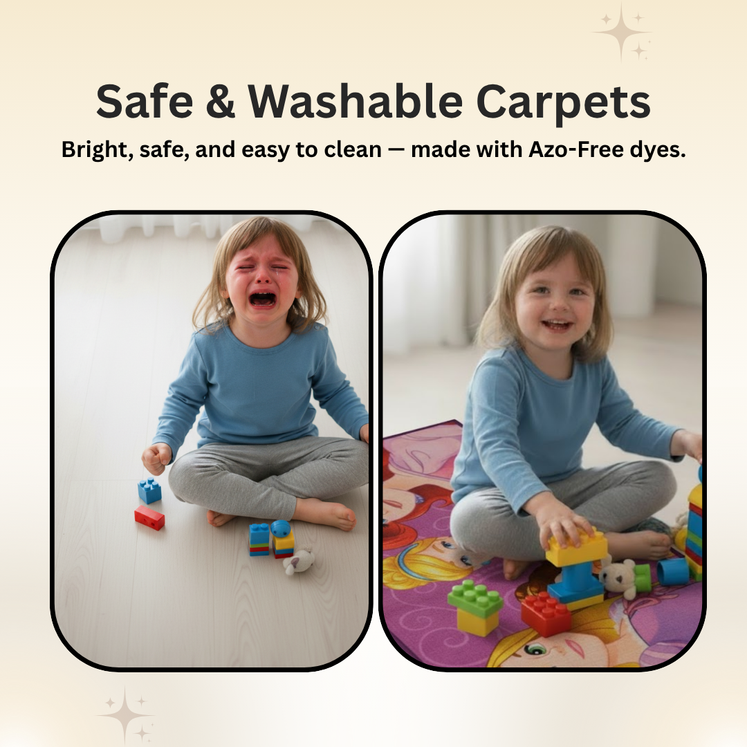 Designed for princess lovers, this Disney Princess Kids runner carpet (60x140 cm) by Athom Living adds warmth, softness, and a dreamy vibe to your child’s room décor effortlessly.