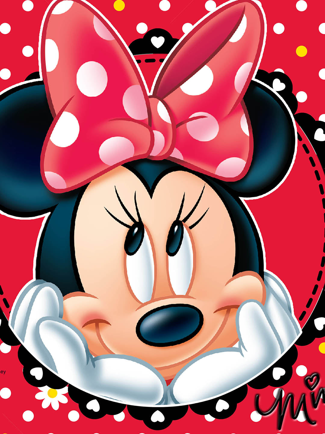 Disney Minnie Mouse “Make Me Smile” Kids Filled Cushion with Cover by Athom Living, playful and comfortable, perfect for nap time, reading, or décor in any children’s bedroom or nursery.