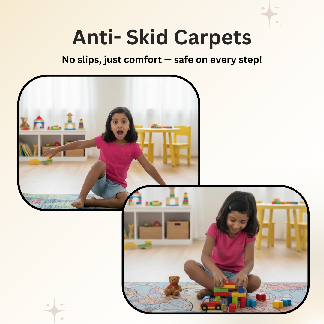 Disney Princess theme runner carpet by Athom Living combines softness, durability and playful graphics, making this runner carpet a perfect fit for kids’ bedrooms, play areas and narrow hallway spaces.