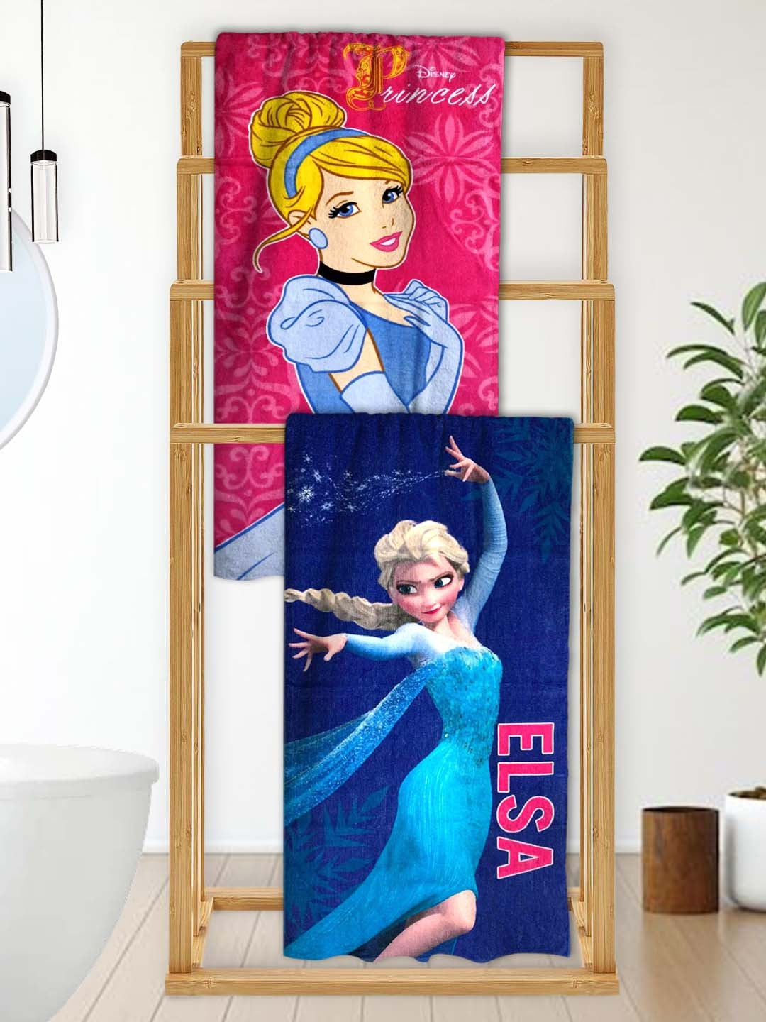 Disney princess & Elsa Bath Towel