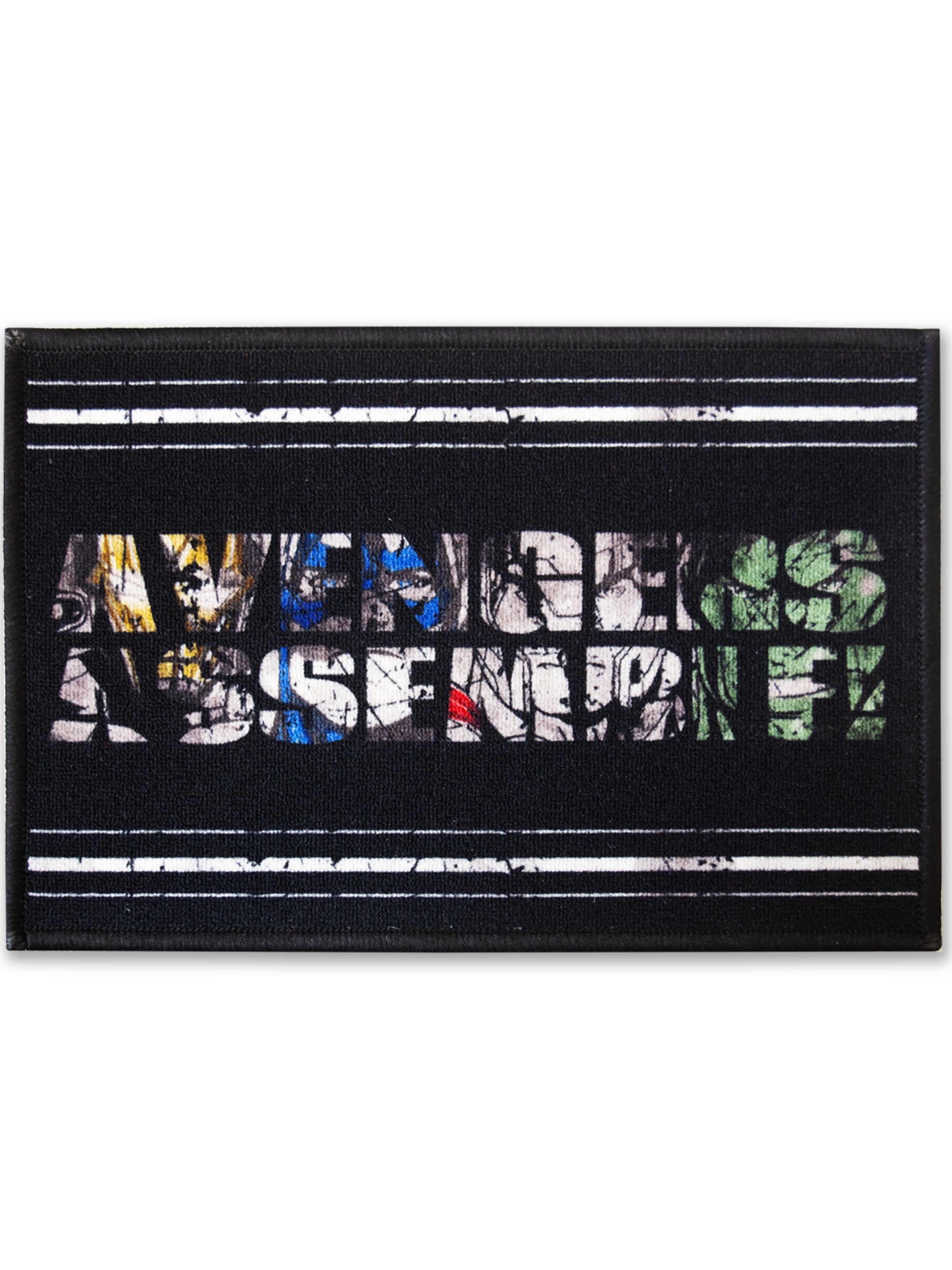 Durable doormat by Athom Living with Marvel Avengers Assembled design, anti-skid latex backing, colorful nylon finish, perfect for kids’ rooms, 37 x 57 cm, pack of 1, fun and safe.