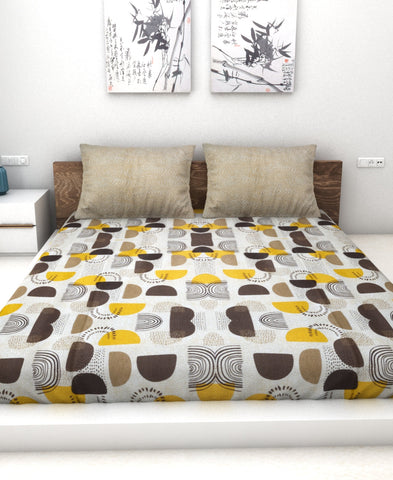 Athom Living Essential Double Bedsheet Sheet with Carpet Combo