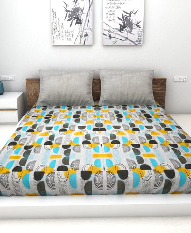 Athom Living Essential Double Bedsheet Sheet with Carpet Combo
