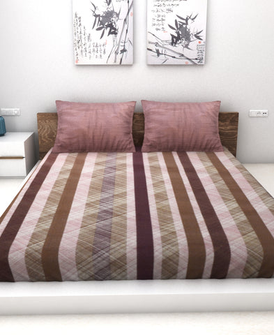 Athom Living Essential Collection Cotton Double Bedsheet Sheet 140 TC 223x248 cm