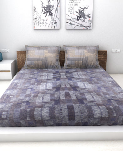 Athom Living Essential Collection Cotton Double Bedsheet Sheet 140 TC 223x248 cm