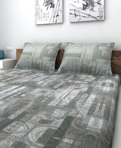 Athom Living Essential Collection Cotton Double Bedsheet Sheet 140 TC 223x248 cm