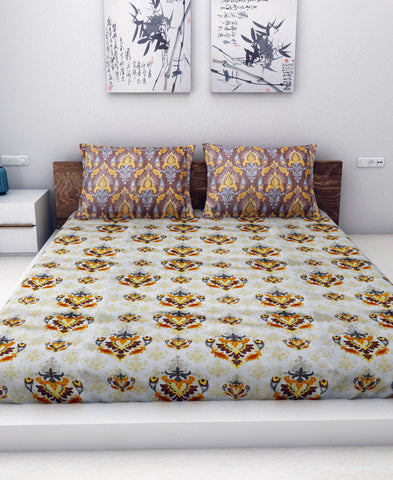 Athom Living Essential Double Bedsheet Sheet with Carpet Combo