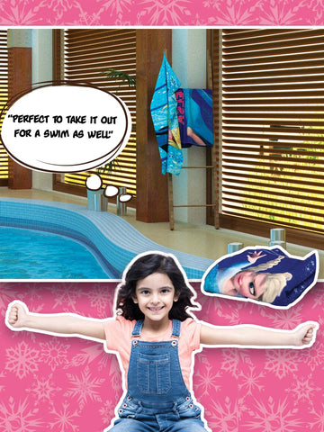 Disney Blue Elsa Frozen Kids Cotton Bath Towel 350 GSM 60x120 cm