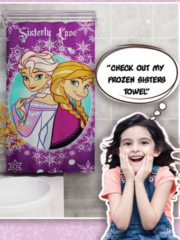 Disney Sisterly Love Frozen Kids Cotton Bath Towel 350 GSM 60x120 cm