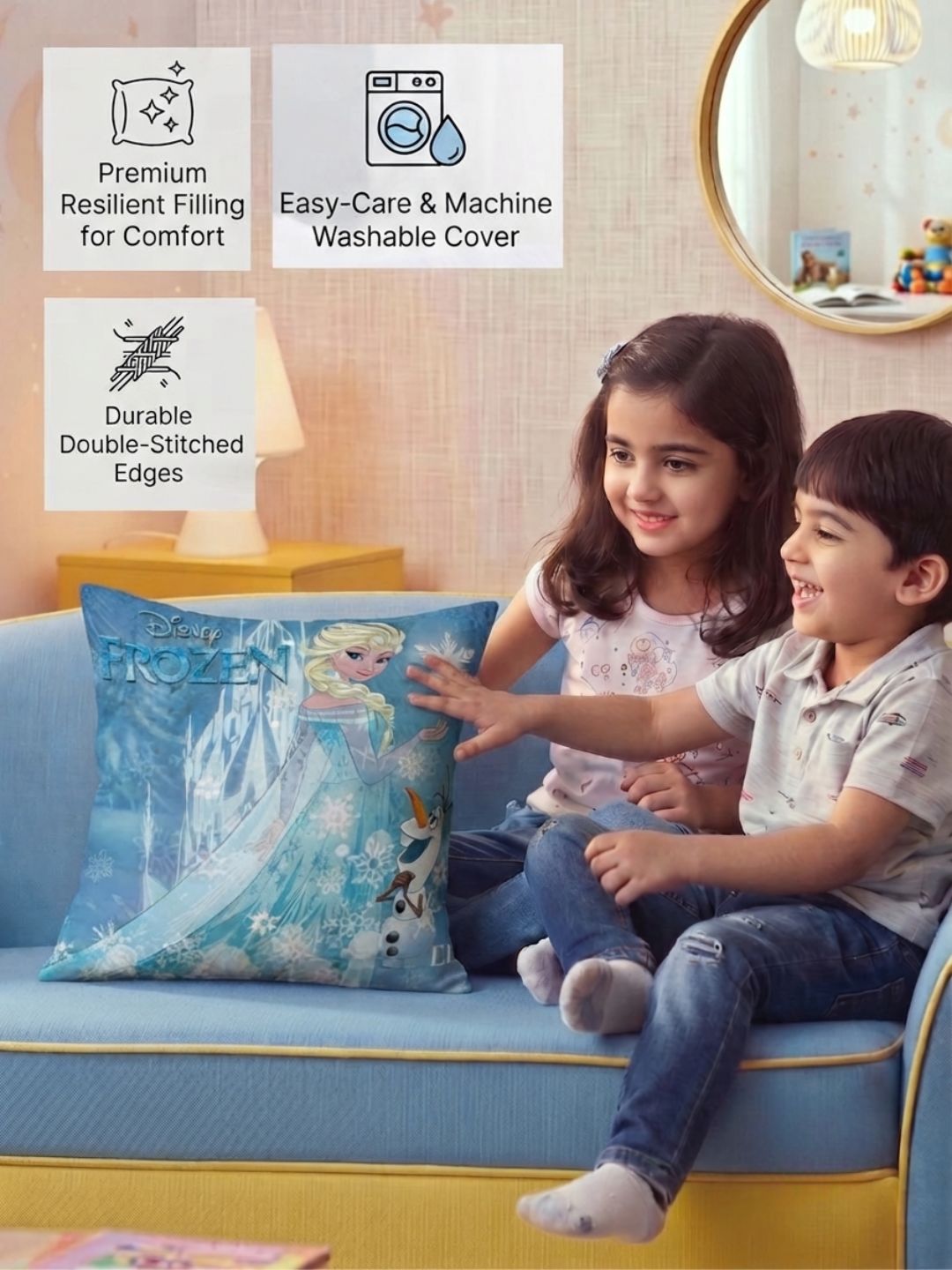 Playful cushion covers for children