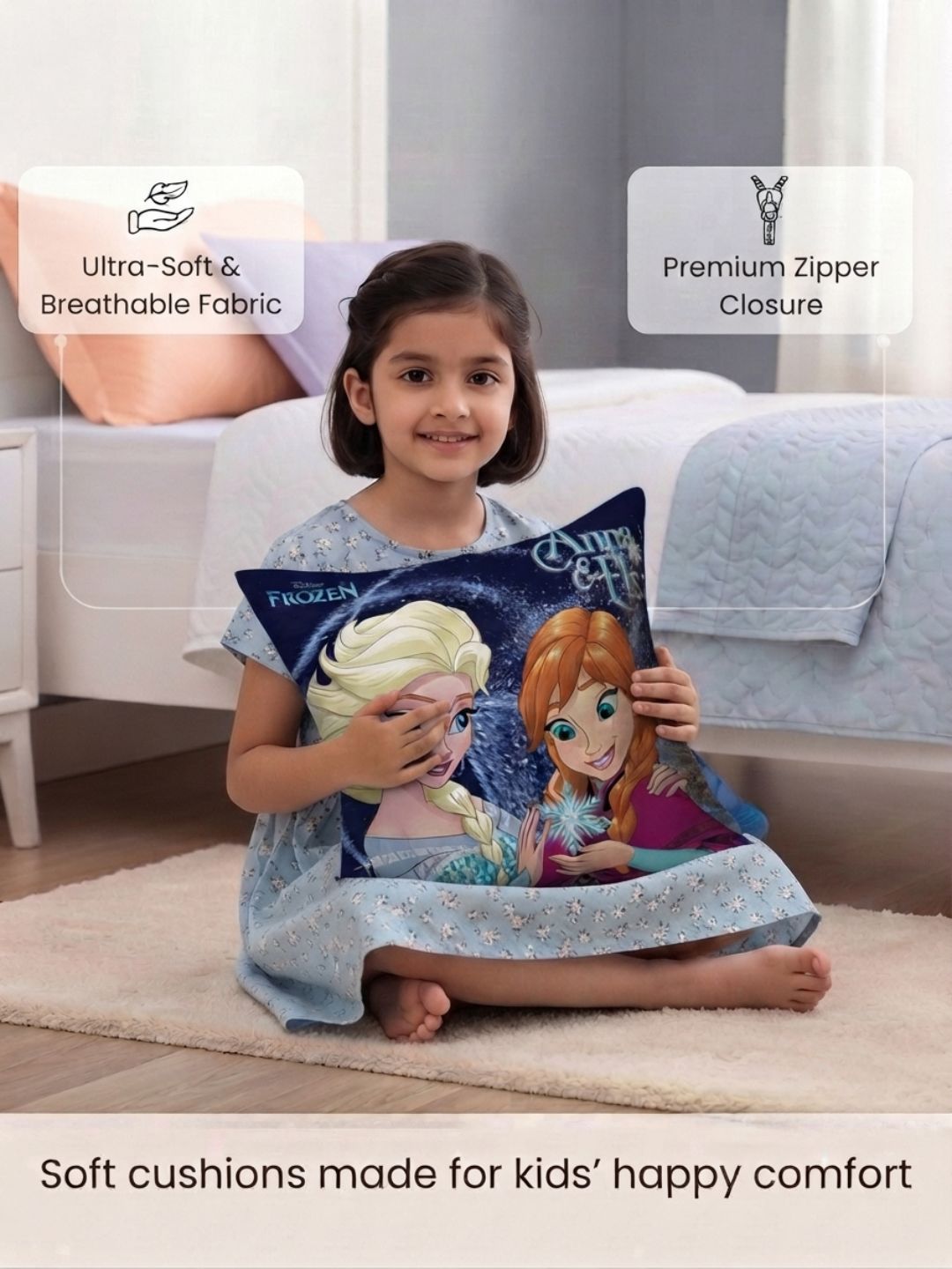 Fun printed cushion cover for kids