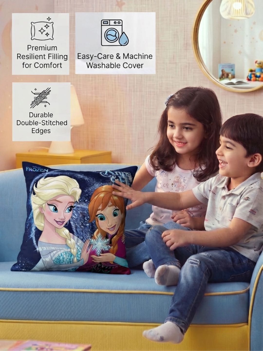 Colorful cushion covers for kids