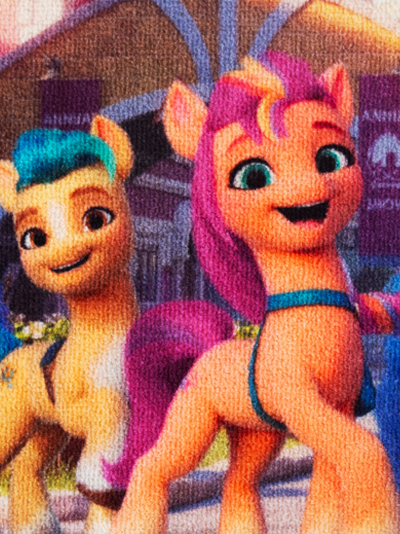Funny time themed My Little Pony kids doormats by Athom Living, multicolour, anti-skid latex backing, premium nylon, washable combo pack of 2 mats.