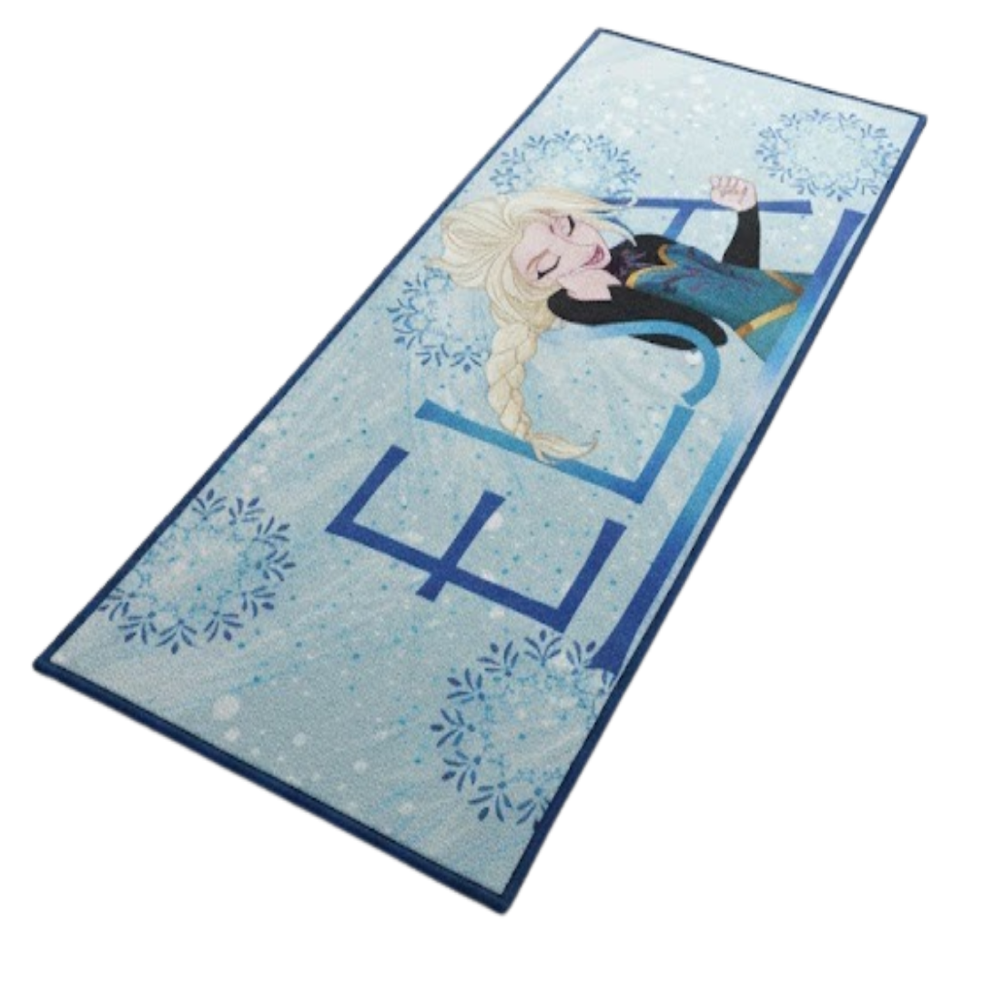 Gift your child the joy of Frozen with this Elsa Blue runner carpet by Athom Living. Perfectly sized at 60x140 cm, this kids’ runner carpet adds color, comfort, and a royal touch to any room.