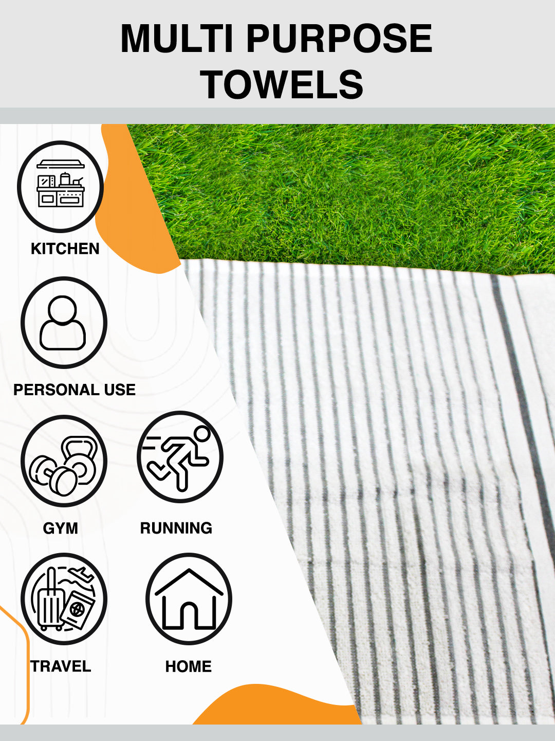 High-quality cotton hand towels, soft white