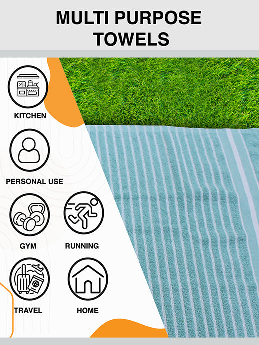 High quality cotton hand towel pack grey light blue