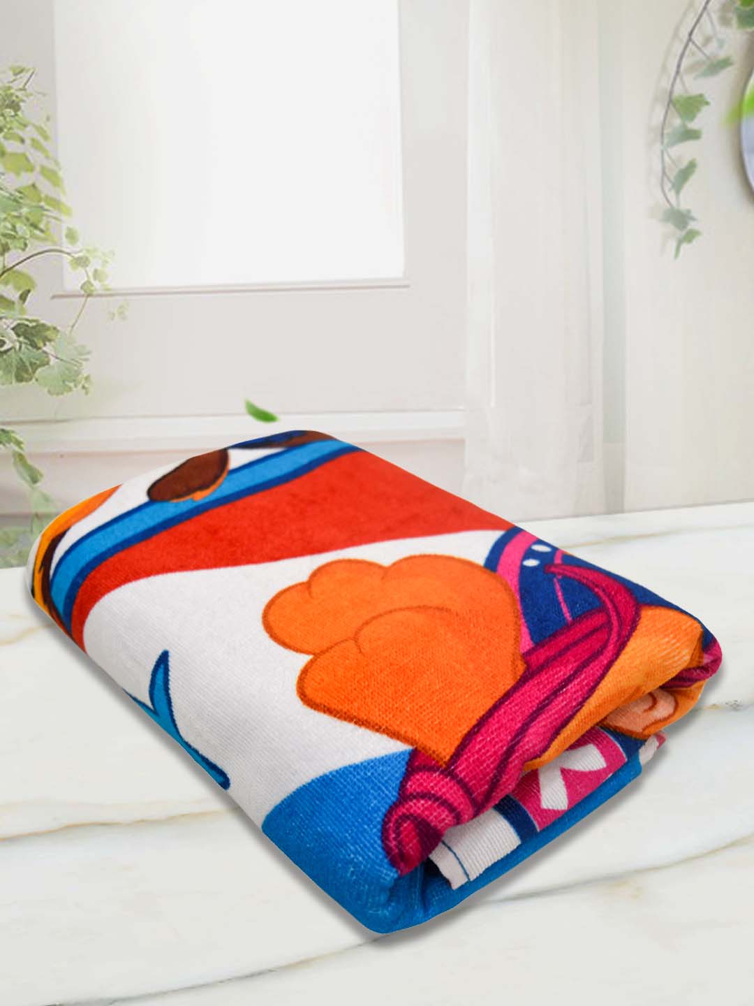 "Kids bath towel with Skype, Chase, and Marshall print"