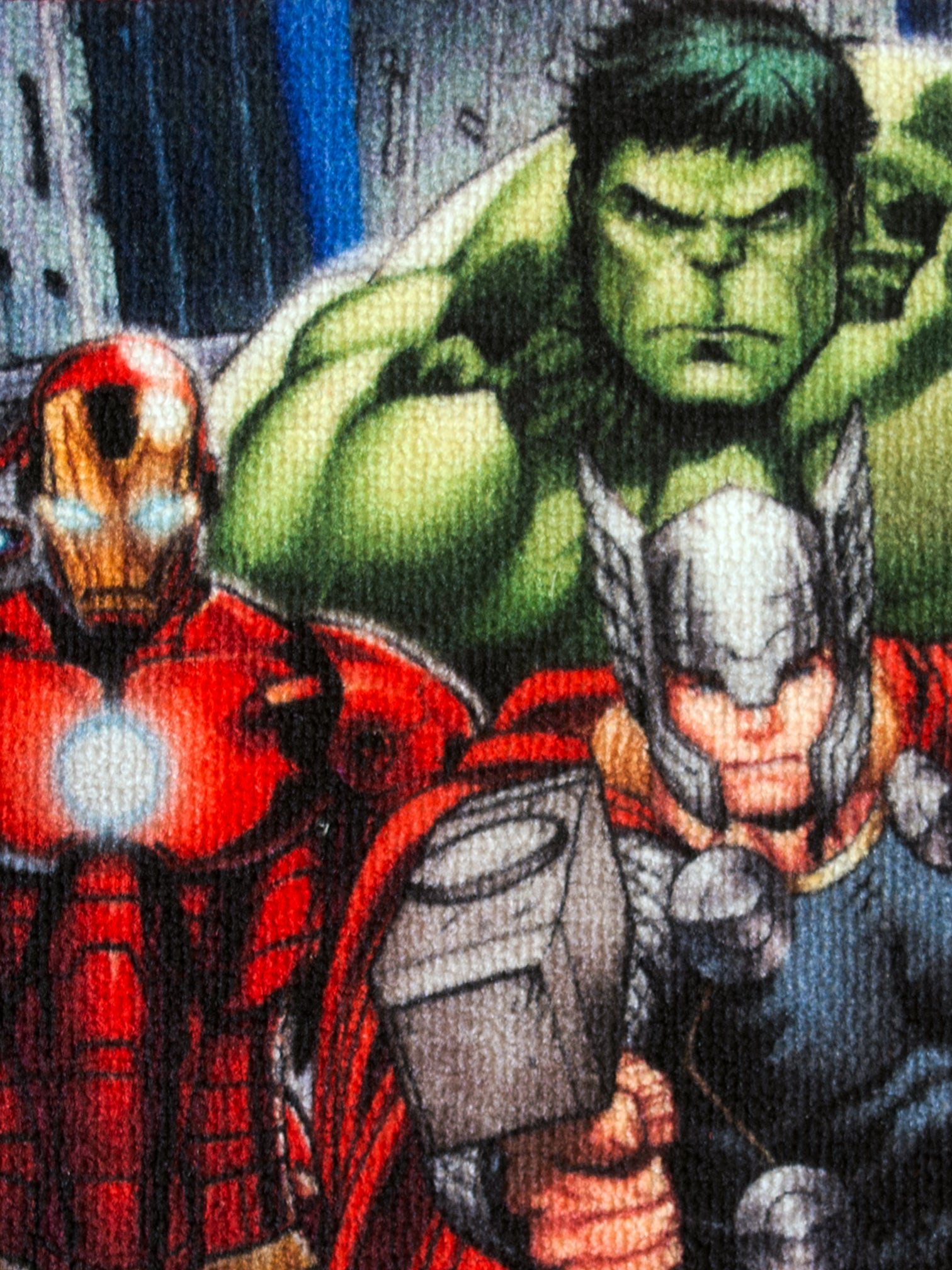 Kids nylon doormat set with Marvel Avengers print, anti-skid latex backing, multicolor design, 37x57 cm – pack of 2.