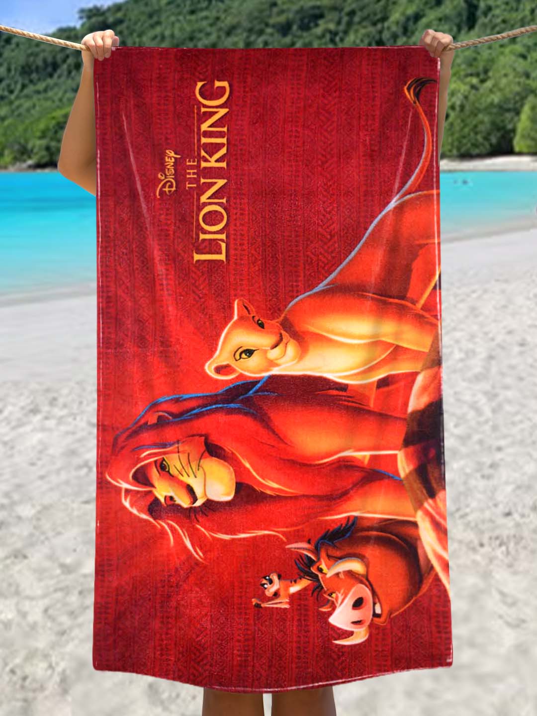 Lion King Kids bath towel by Athom Living featuring a vibrant, attractive print in 60x120 cm size, designed for super absorbency and soft comfort, making this bath towel a perfect choice for kids’ daily bathing needs.