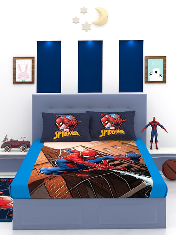 Marvel Athom Trendz Spiderman Cotton Bedsheet Single 147 x 223 cm