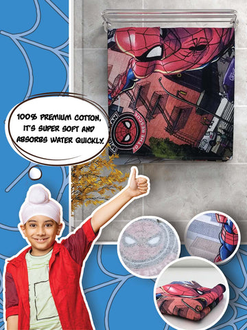 Marvel Red Spiderman Kids Cotton Bath Towel 350 GSM 60x120 cm