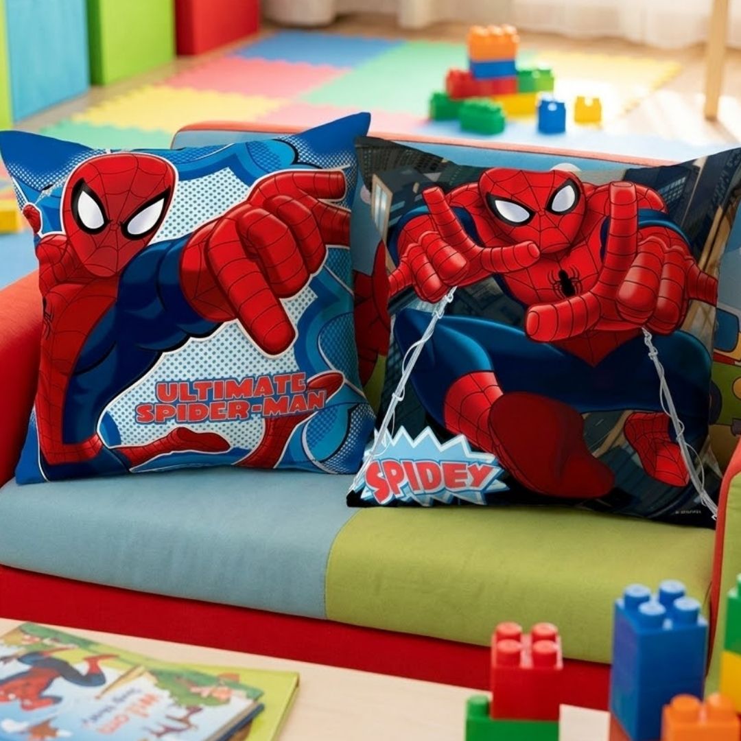 Marvel Spiderman Printed Filled Cushion Pair