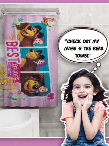 Masha & The Bear Kids Cotton Bath Towel 350 GSM 60x120 cm
