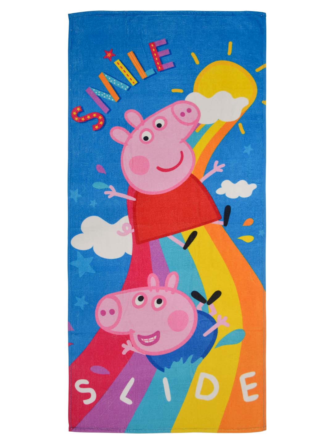 Make bath time exciting with Athom Living Peppa Pig kids bath towel, 60x120cm, 350 GSM, soft and gentle on skin, colorful design, perfect for boys and girls, pack of 2 included.