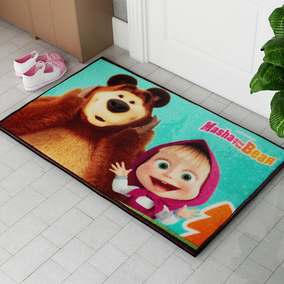 Make playtime safe and fun with this Masha and The Bear Anti-Skid Kids Doormat by Athom Living, designed to prevent slips and brighten your child’s room with cheerful cartoon design.