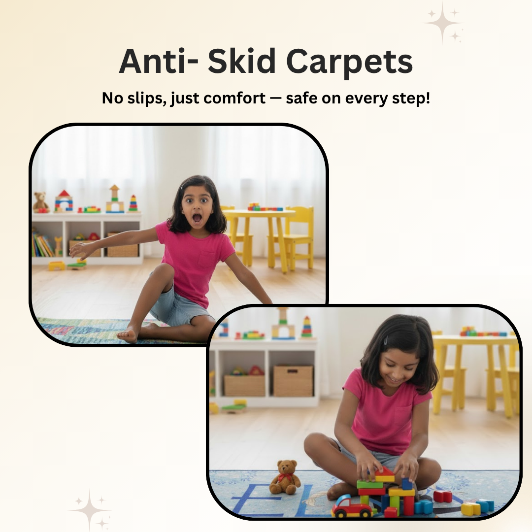 Make your child’s play zone magical with the Disney Frozen Elsa Blue runner carpet by Athom Living. This 60x140 cm runner carpet combines premium comfort with kids’ favorite Frozen theme.