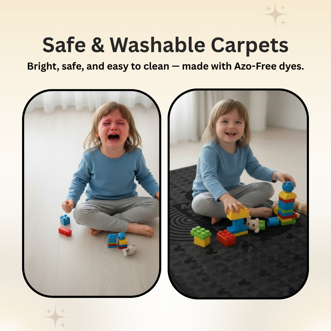 Make your child’s room more joyful with this Mickey Mouse themed runner carpet by Athom Living, offering soft comfort, easy maintenance and cute Disney character prints on a stylish runner carpet layout.