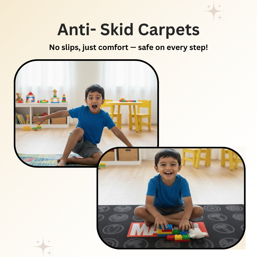 Make your kid’s floor space fun with the Marvel Avengers runner carpet by Athom Living. This 60x140 cm runner carpet combines comfort, durability, and action-packed design for every young superhero fan.