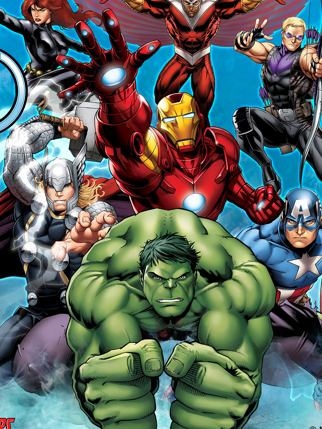 Marvel Avengers themed Kids Filled Cushion with Cover by Athom Living, displaying iconic heroes and dramatic artwork, ideal for adding fun, comfort, and superhero energy to children’s rooms or play areas.