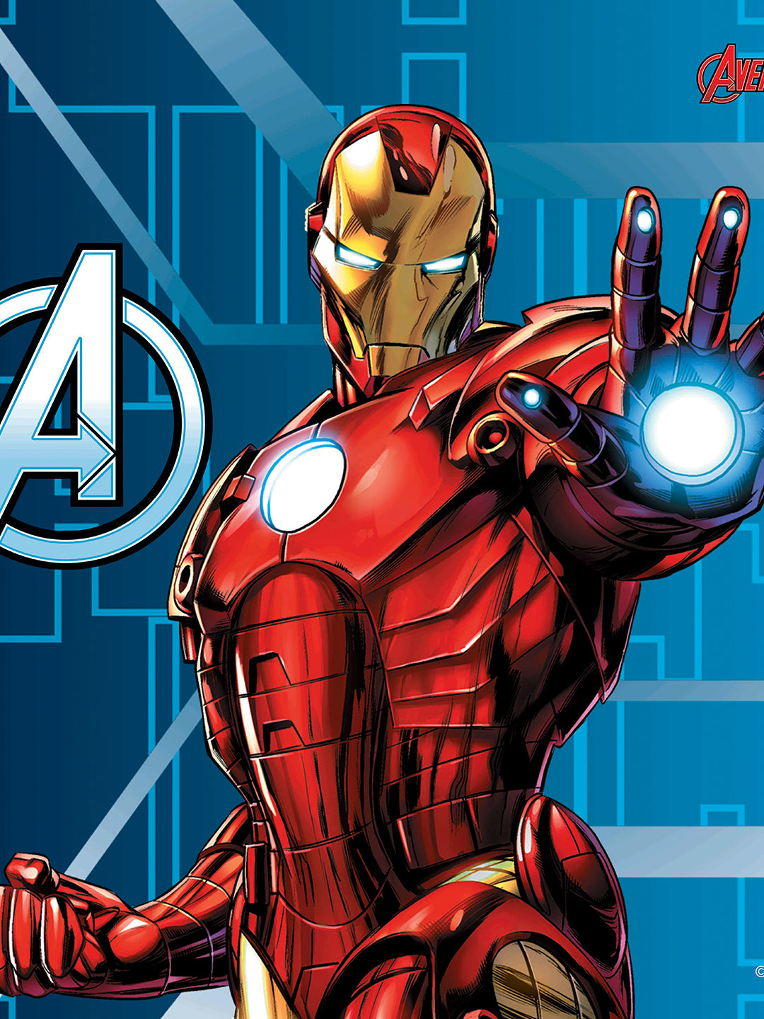 Marvel Iron Man Avengers Kids Filled Cushion with Cover by Athom Living showcasing iconic armor artwork, smooth texture, durable stitching, and kid-friendly comfort for everyday lounging and playful interior décor.