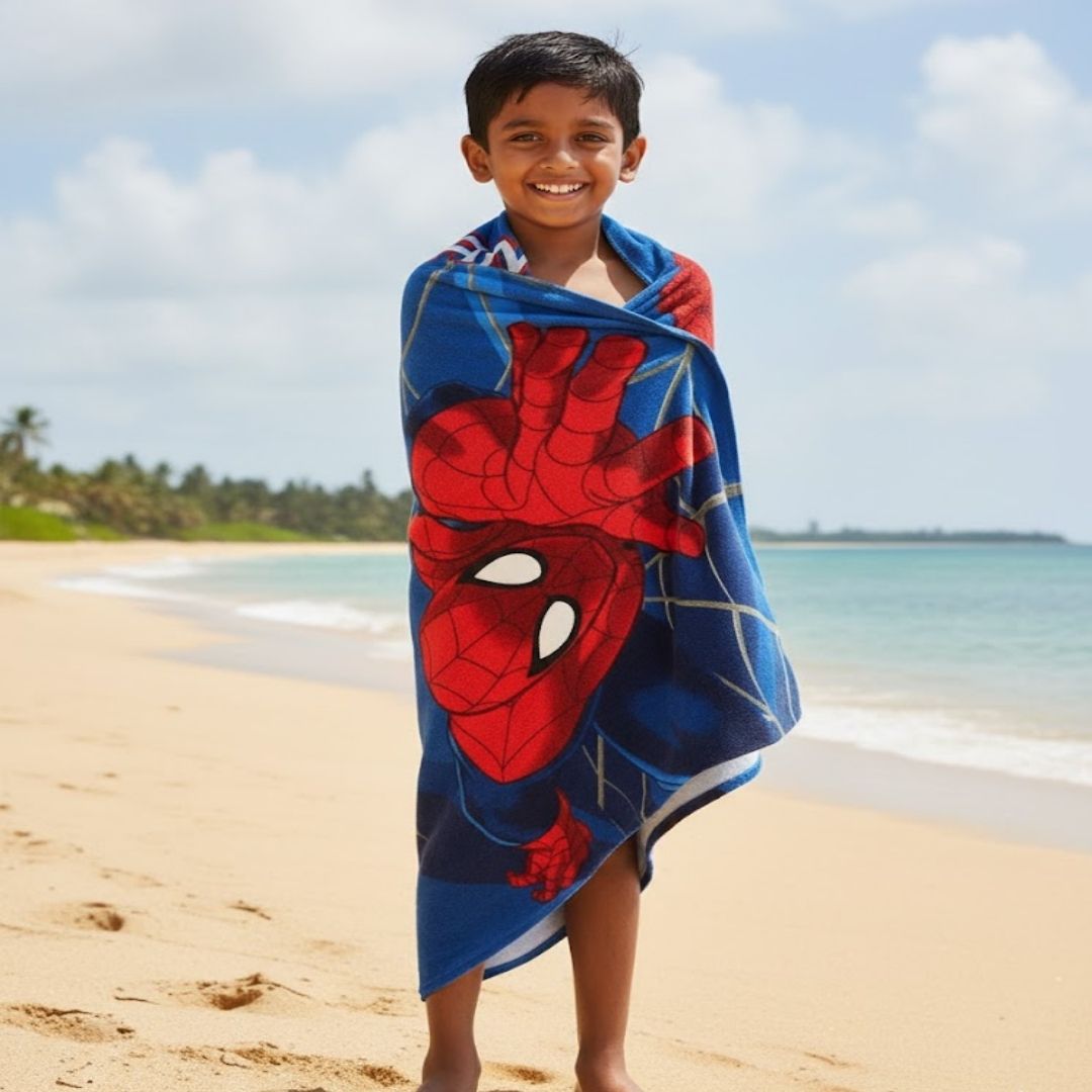 Marvel Spiderman Themed Comforter & Kids Bath Towel Combo by Athom Living designed with bold prints and soft textures. A must-have Comforter & Bath Towel set that adds fun and comfort to kids' routines.