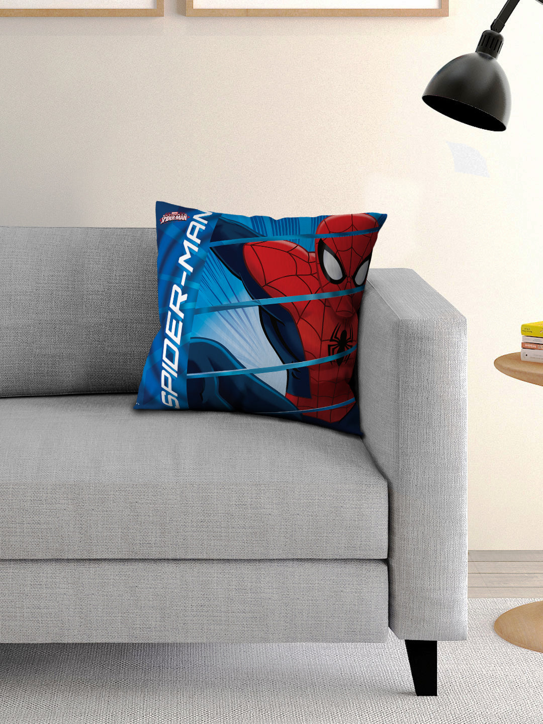 Marvel character printed cushion with cover 40x40 cm by Athom Living, premium soft fabric, stylish home décor piece for kids and adults living spaces.