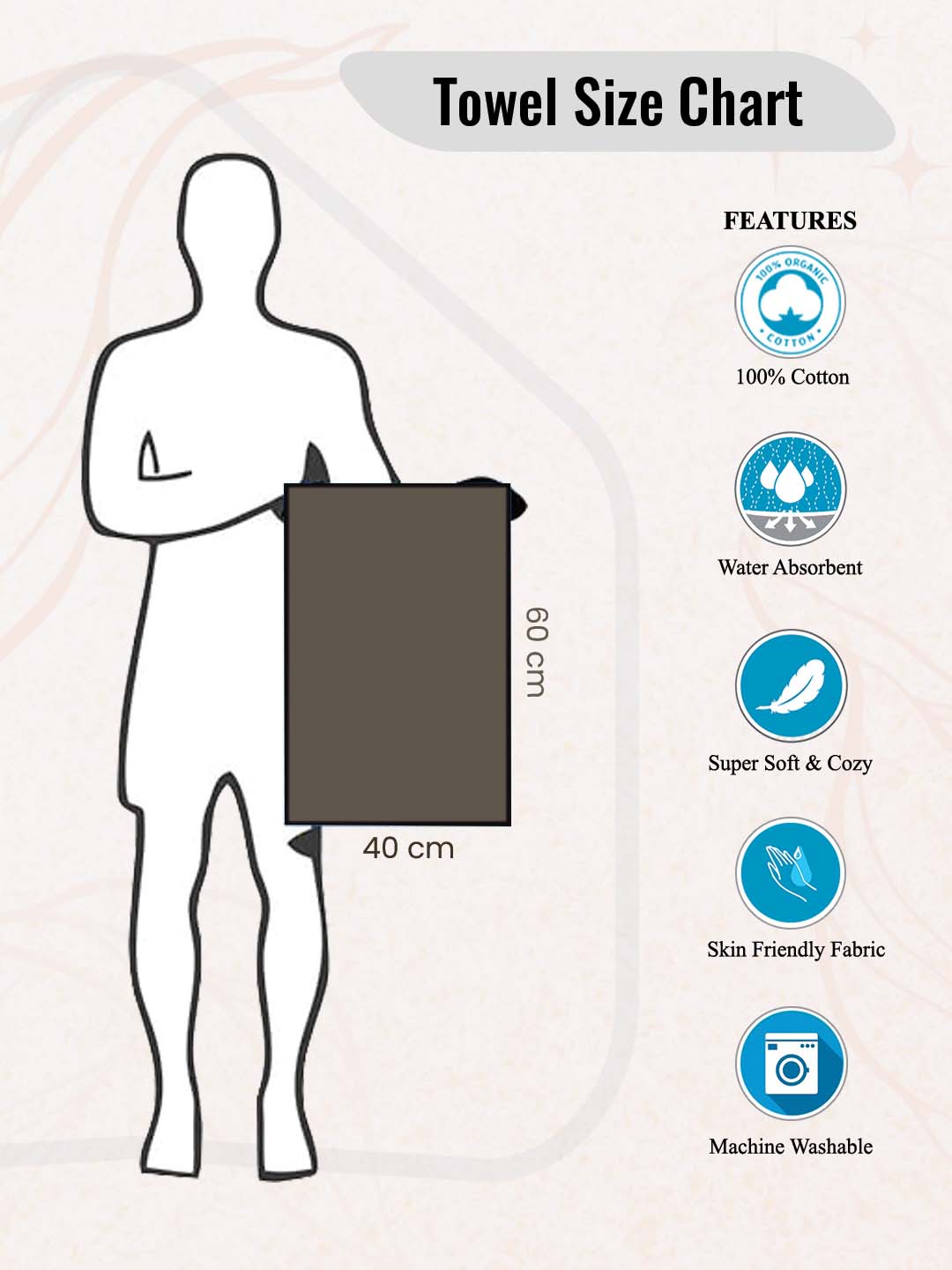 Milange Marron Soft Cotton Hand Towels by Athom Living, set of 2, featuring soft, absorbent, and durable cotton, perfect for everyday hand care and home decor enhancement.