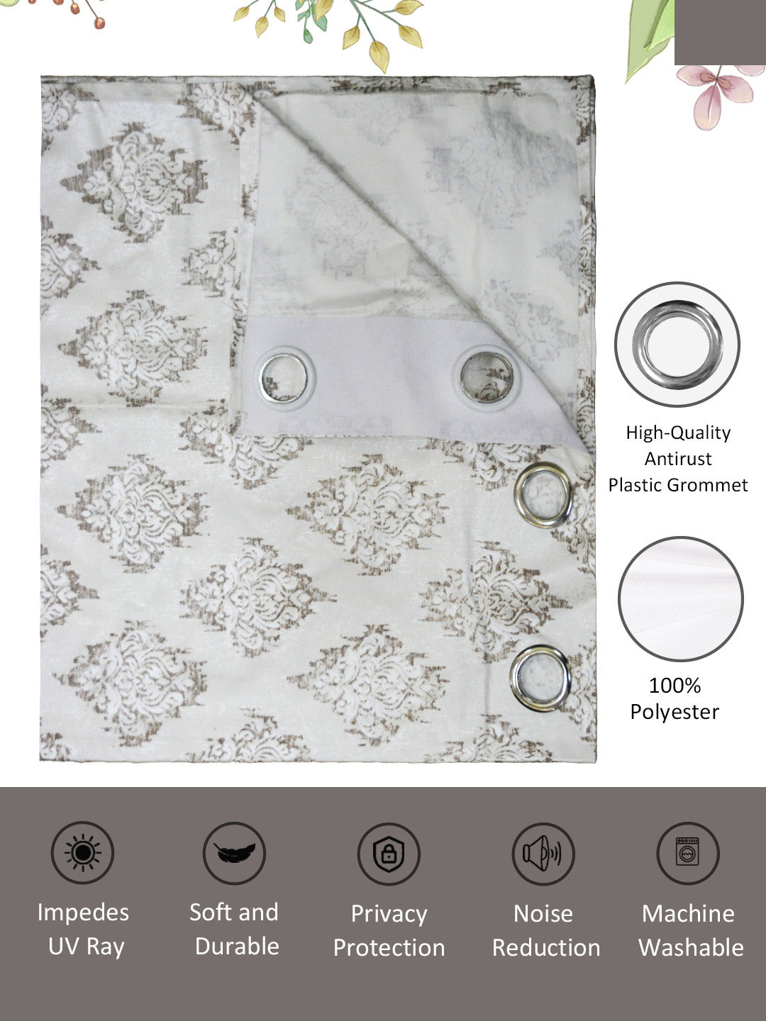 Modern home décor with Athom Living Dream Collection Grey Pattern Door Drapes Set of 2, soft stylish fabric enhancing comfort, beauty, and room privacy.
