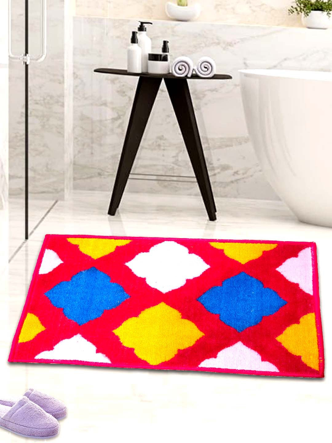 Multi Micro Designer Soft Anti Slip Bath Mat by Athom Living, a stylish and comfortable doormat or bathmat perfect for any bathroom, featuring soft texture and superior slip resistance.