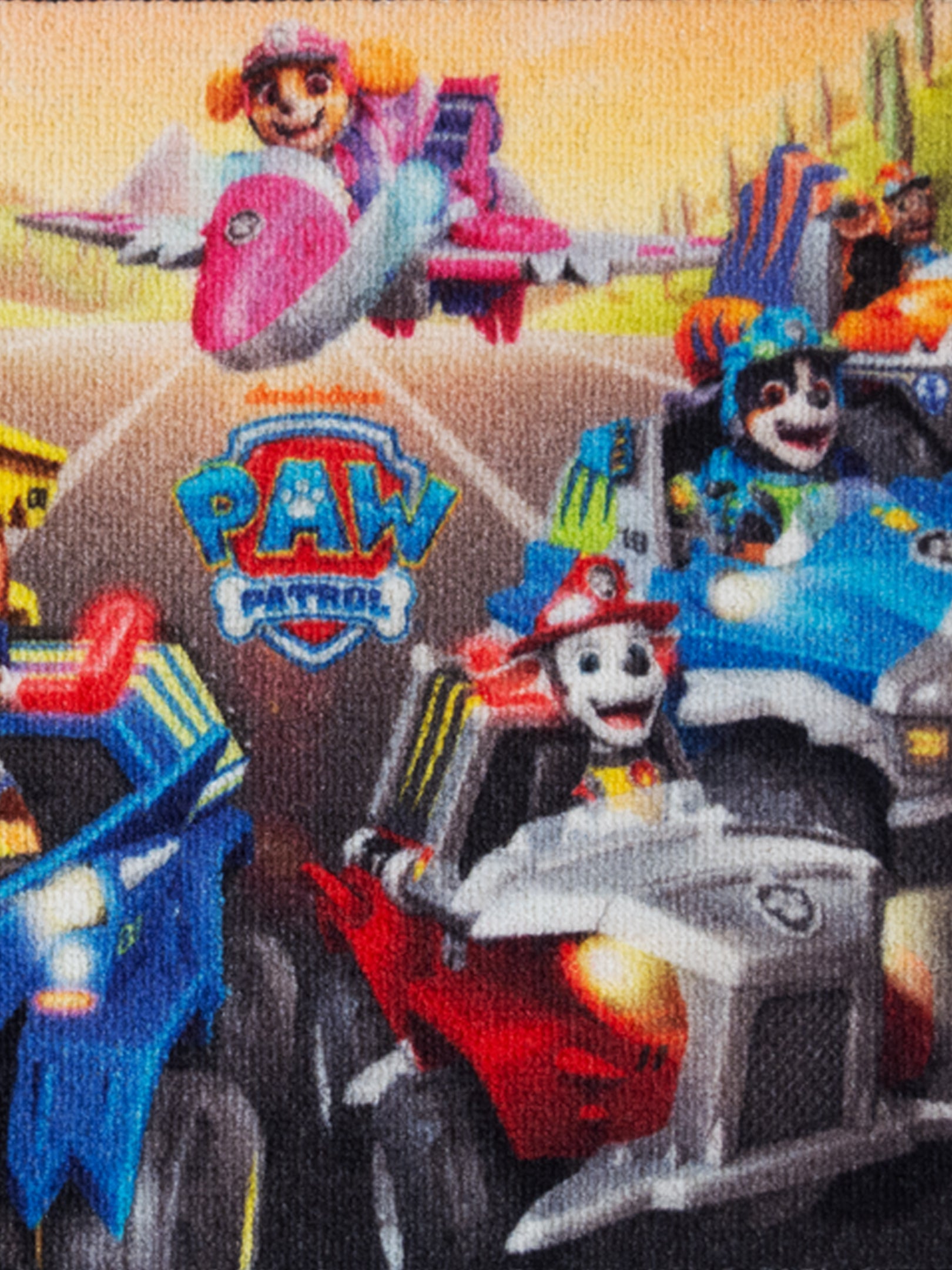 Multicolor Paw Patrol kids premium nylon doormats, 37x57 cm, pack of 2 with latex backing, anti-skid design.
