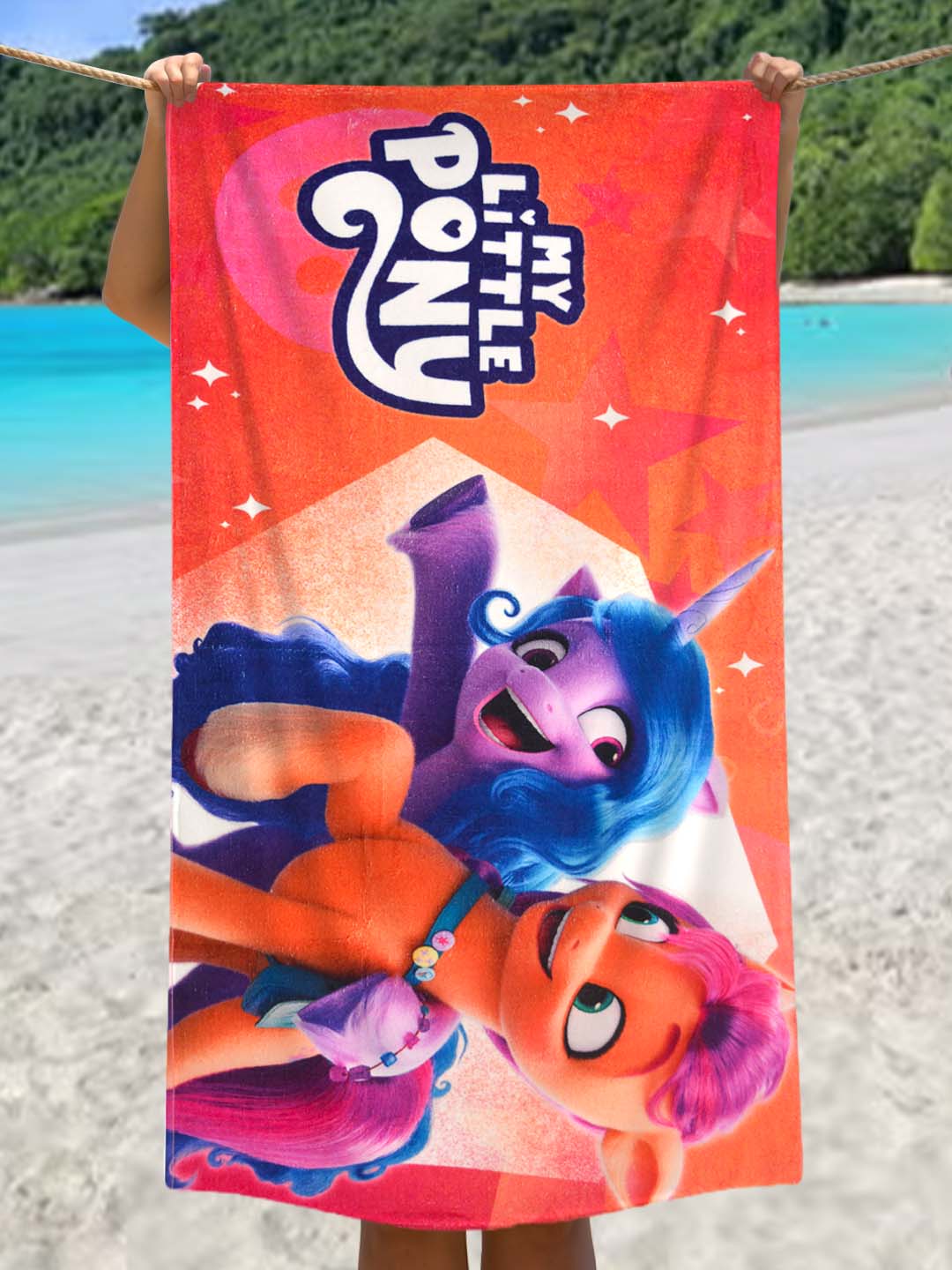 My Little Pony Kids Bath Towel 60x120 cm by Athom Living featuring soft, absorbent fabric and vibrant character prints. This Bath Towel is perfect for kids who love colorful designs and comfortable drying after bath time.
