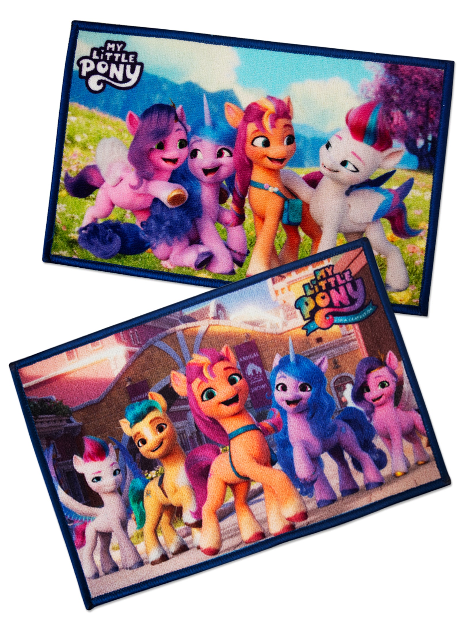 My Little Pony multicoloured kids doormats with latex backing, combo set of 2 by Athom Living, anti-skid premium nylon, durable and perfect for home use.